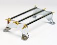 Mini Luggage Rack. Chrome End Plates, Brass Wing-nuts
